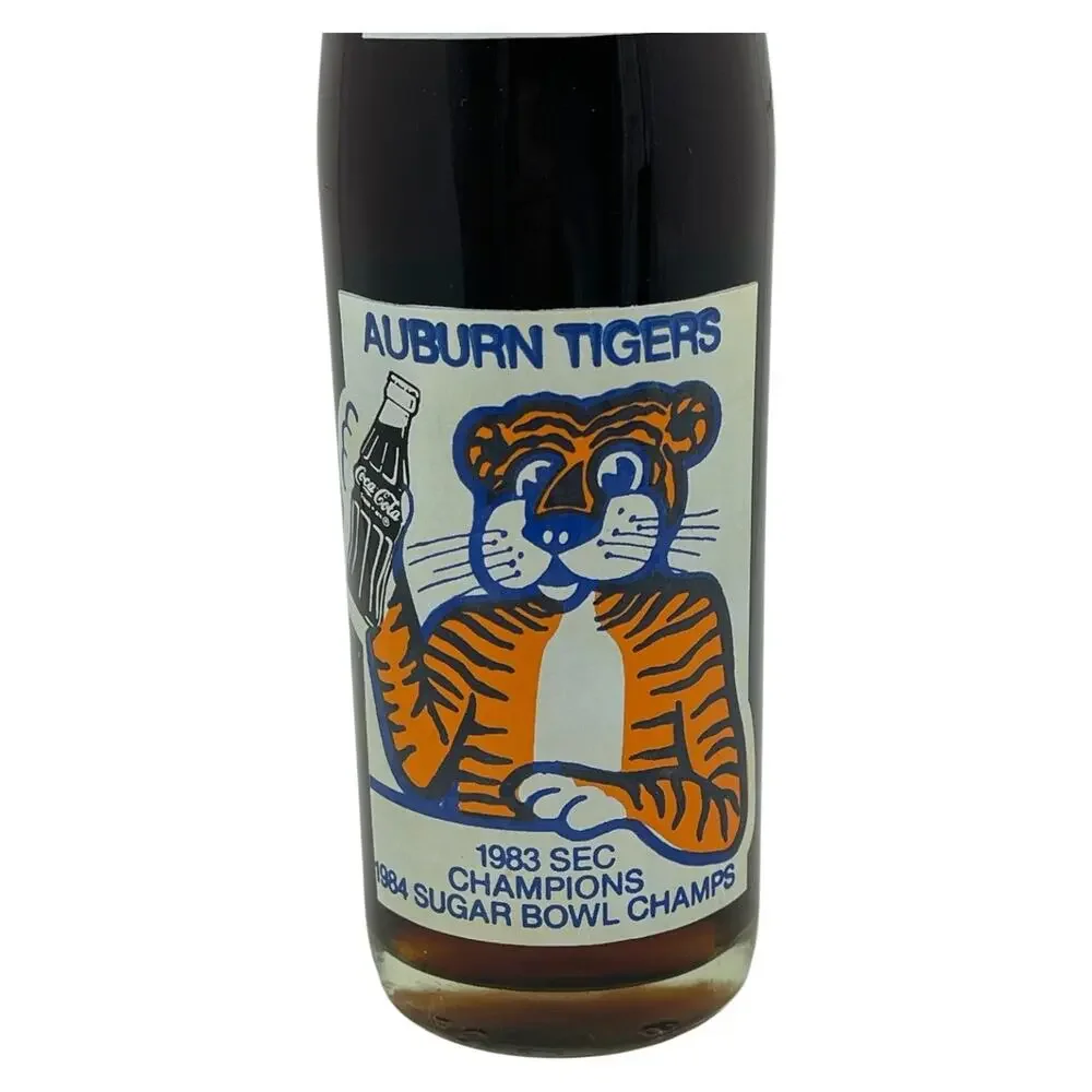 Vintage Auburn Tigers 1983 SEC Champions 1984 Sugar Bowl Coca-Cola‎ Bottle 10oz